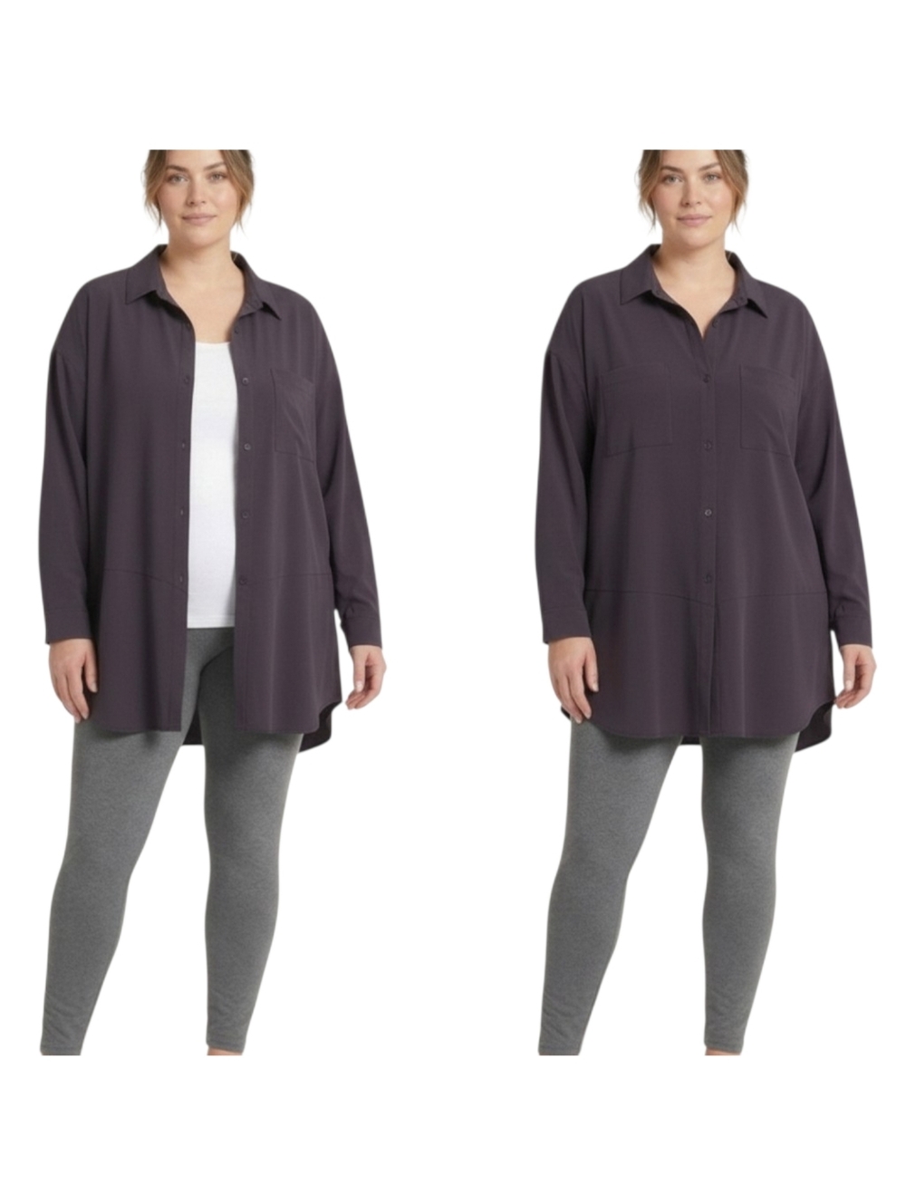 The North Face Black Button Up Tunic Shirt Relaxed Fit Shacket Black XL Women's